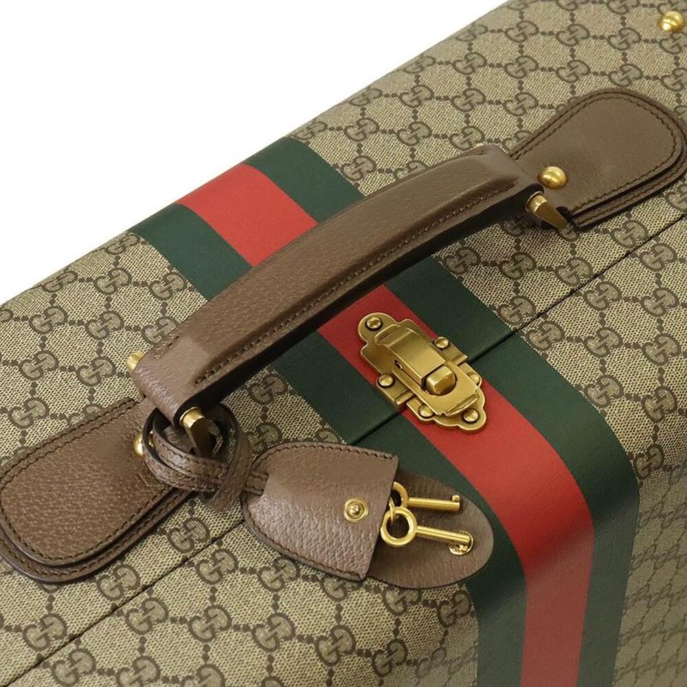 Pre Loved gucci Monogram Suitcase Women brown | brown Luggage - Picture 7 of 8